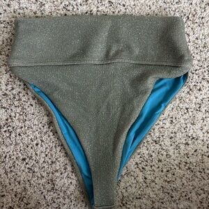 Beach Riot Green Shimmer Bikini Bottom